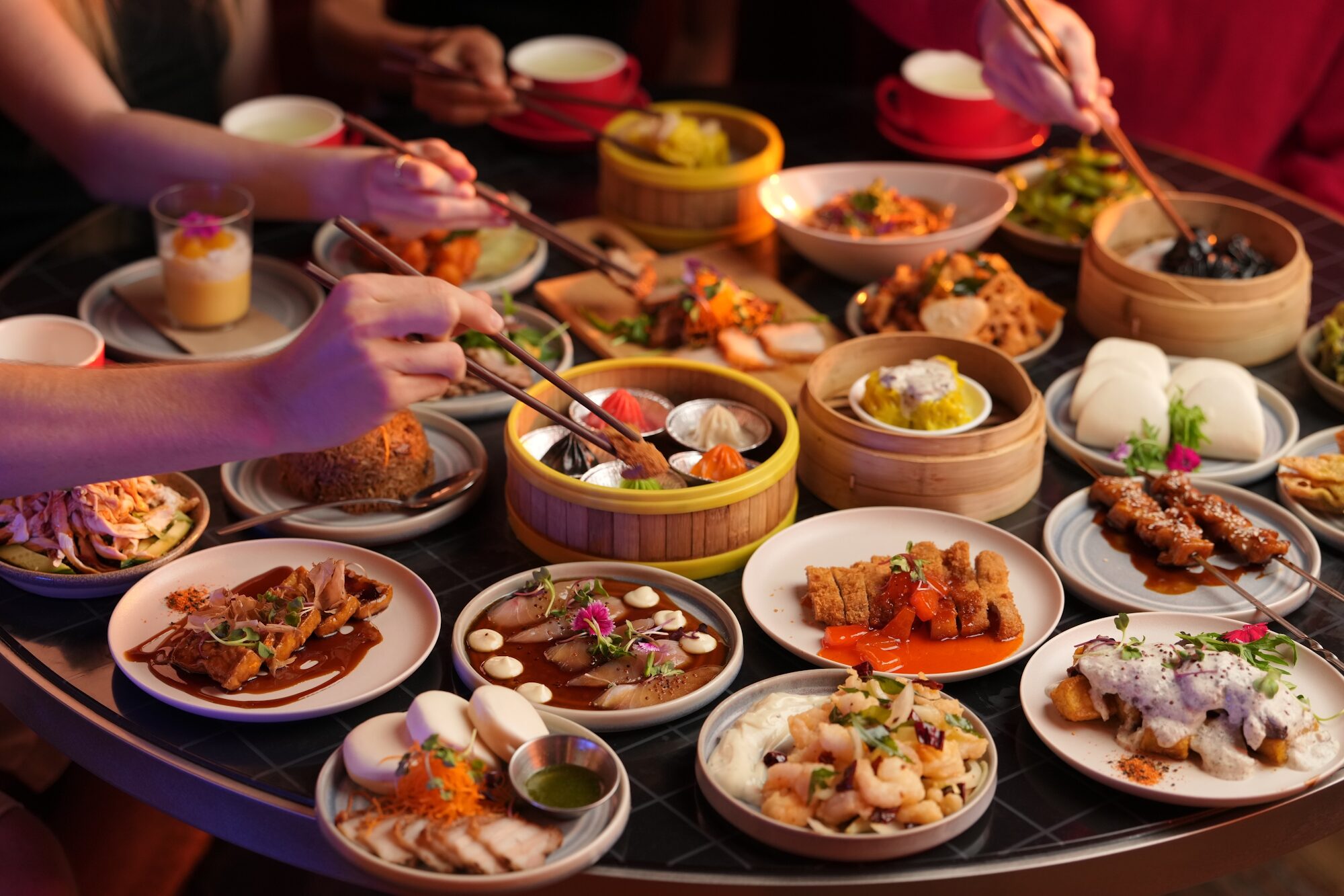 Bottomless Yum Cha spread at Lucky 8 Wellington
